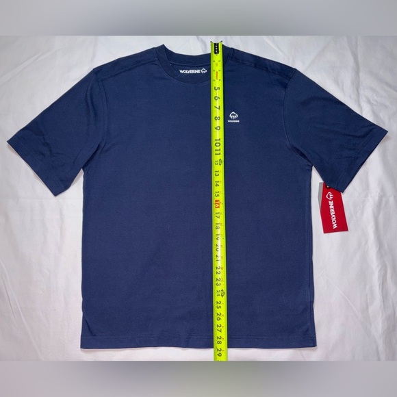 Wolverine NWT Men’s Size M Navy Blue & Yellow Patriotic Skull Short Sleeve Shirt - Picture 2 of 6